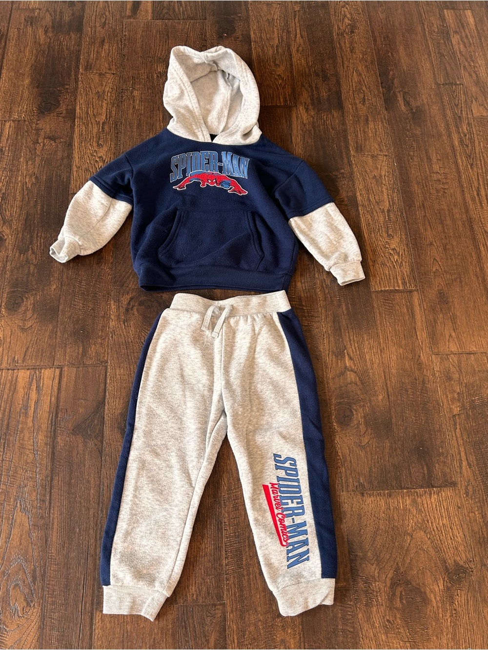 Marvel Toddler Navy & Gray Spider-Man Hoodie and Joggers Set